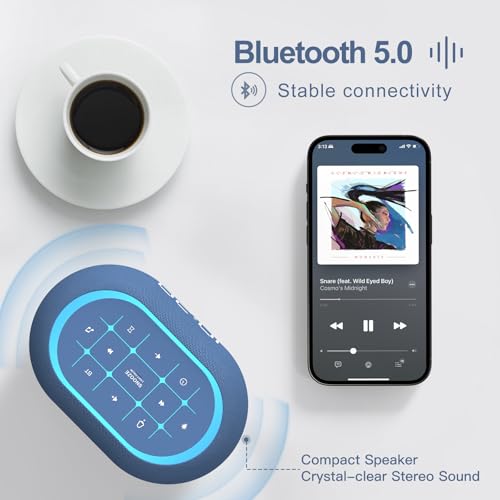 White Noise Sound Machine Alarm Clock with Bluetooth Speaker G270