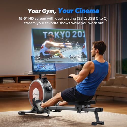 Magnetic Rowing Machine for Home, 16 Levels, Quiet Resistance, 350lbs Capacity Z5255