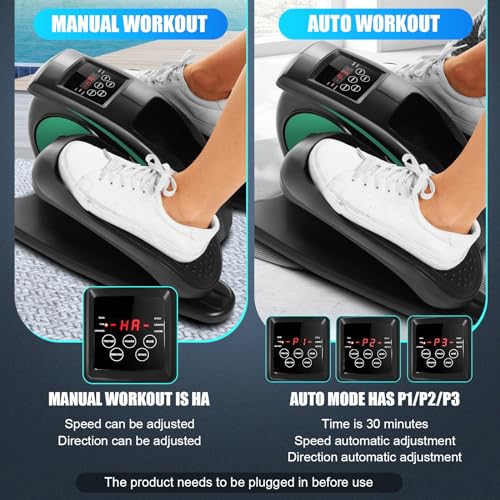 Under Desk Elliptical Machine - Quiet Pedal Exerciser for Seniors, Office & Home, Low-Impact Seated Leg Workout Equipment U896385