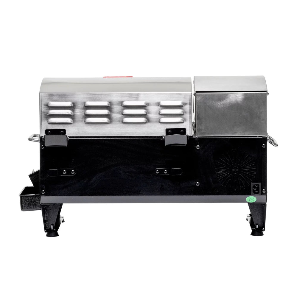 Portable Tabletop Wood Pellet Grill, Stainless Steel I368