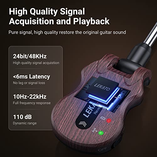 Wireless Guitar System 5.8GHz Transmitter Receiver for Electric Bass J50204