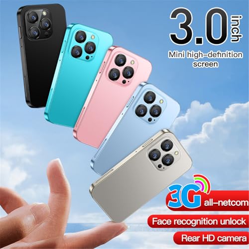 3G Mini Smartphone 3.0 Inch WiFi GPS Quad Core Android 8.1 Slim Body HD Camera Dual SIM 2GB RAM 16GB ROM Light Blue N593465