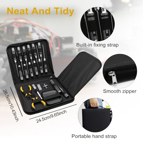 RC Car Tool Kit Hex Screwdriver Set with Pliers and Wrench for 1/8 1/10 RC Repair U339