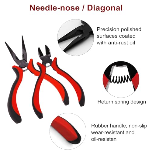 RC Car Tool Kit Hex Screwdriver Set with Pliers and Wrench for 1/8 1/10 RC Repair U339