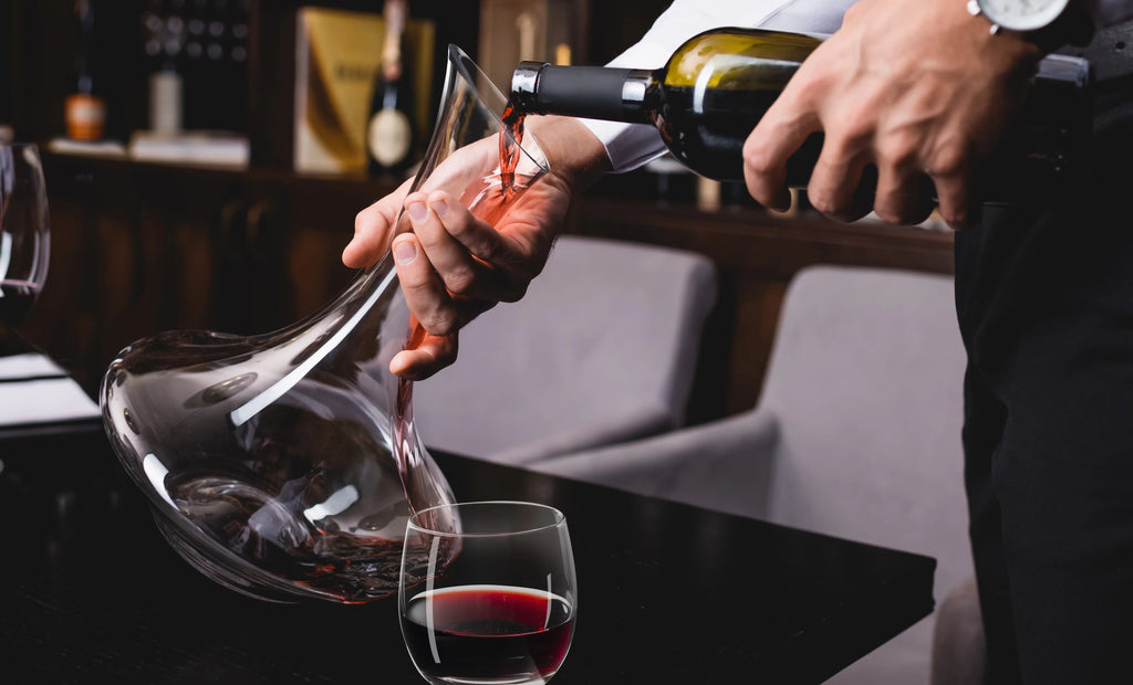 Wine Decanter Carafe Aerator with Stemless Glasses, 5-Piece Set X704678