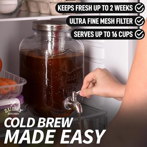 1 Gallon Cold Brew Coffee Maker with Stainless Steel Infuser I1511