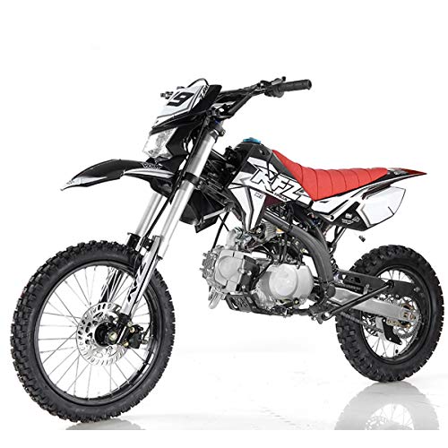 125cc Gas Dirt Pitbike with Headlight, Black Q764383