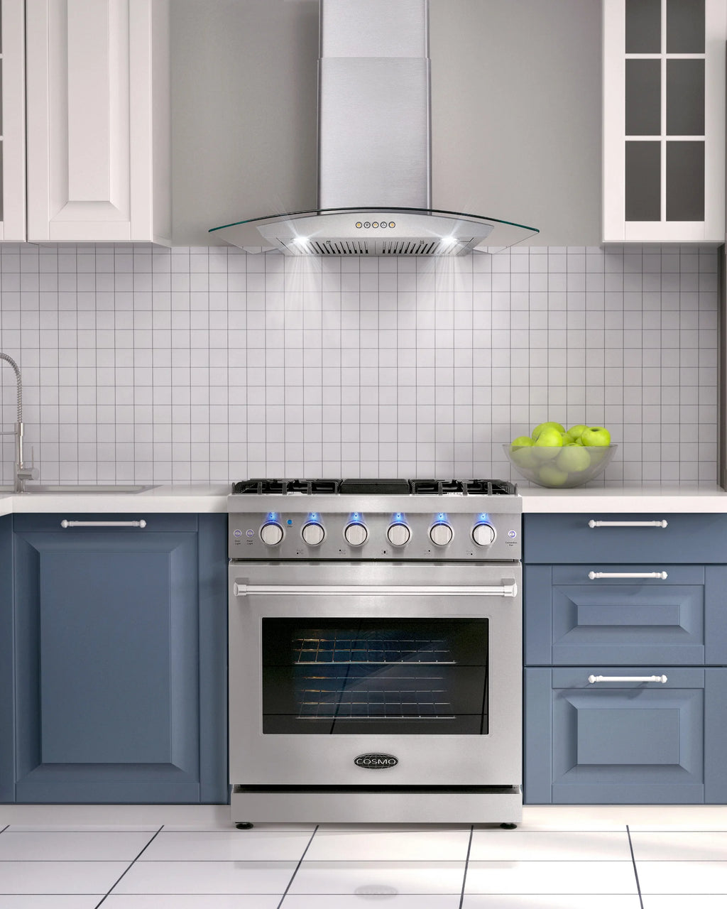 2 Piece Kitchen Appliance Package with Gas Range and French Door Refrigerator O74134