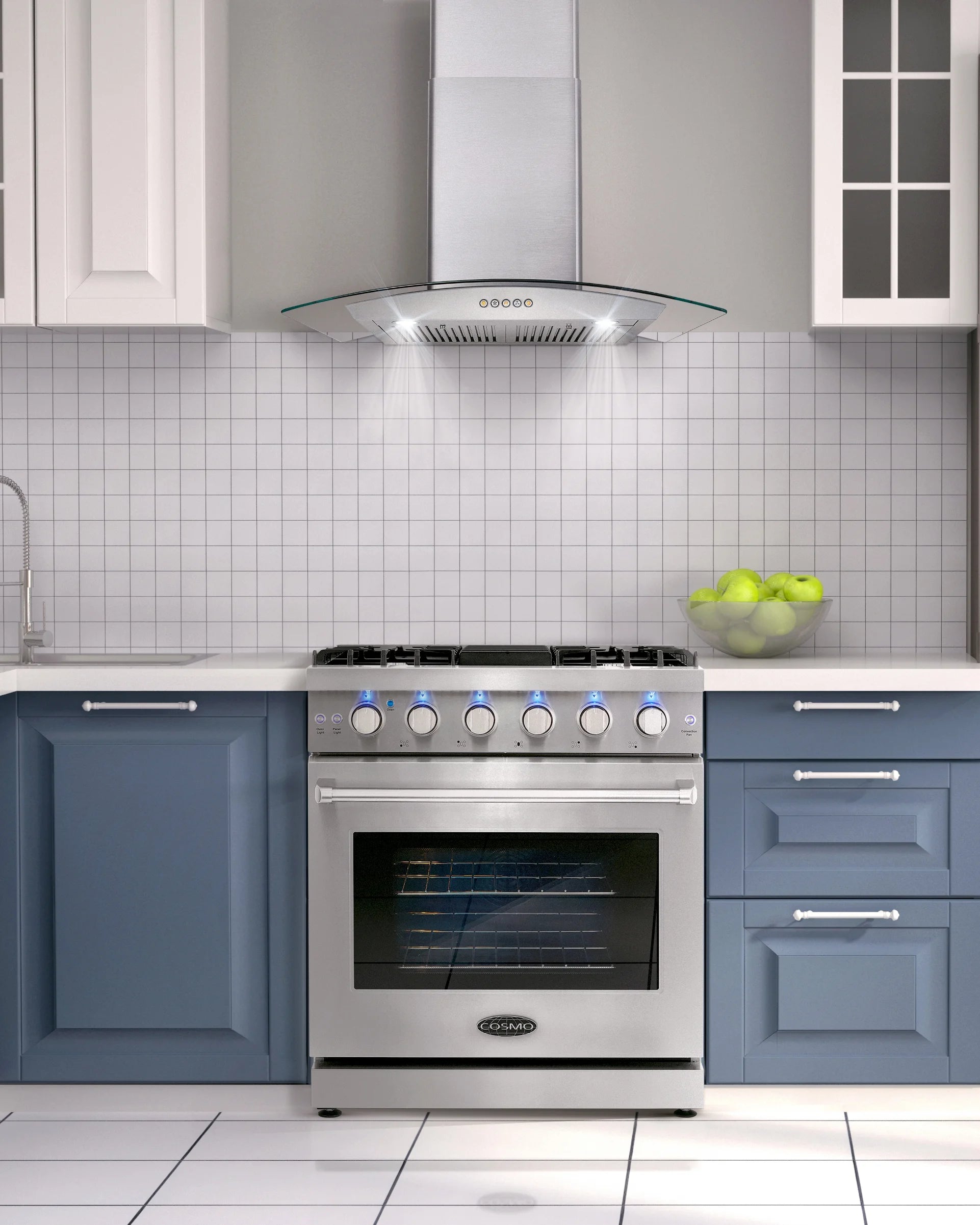 2 Piece Kitchen Appliance Package with Gas Range and French Door Refrigerator O74134