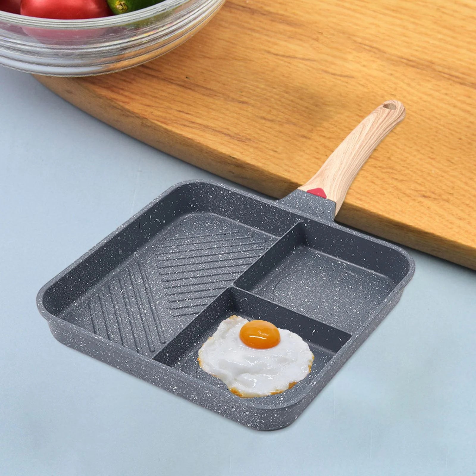 3 Section Nonstick Breakfast Frying Pan C4101