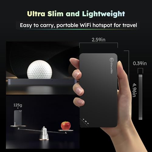 4G LTE Mobile Hotspot, Portable WiFi for Travel in 200+ Countries, No SIM Needed, 10 Devices, 1GB Data 90 Days S5407