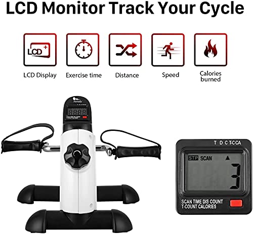 Under Desk Bike Pedal Exerciser with LCD Screen A782350