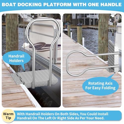 Foldable Dock Boarding Platform with Handrail K17625