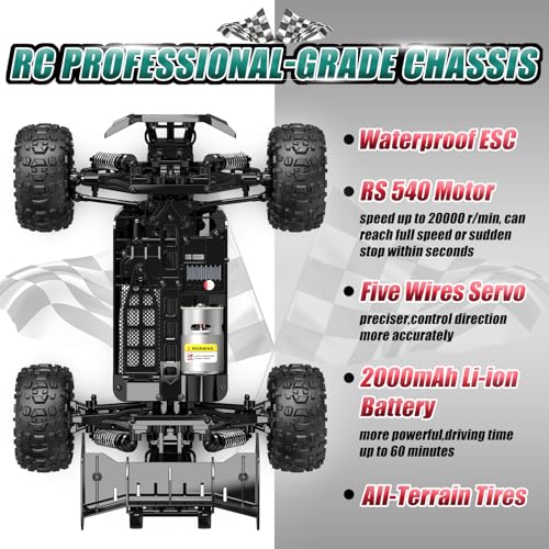 1/14 RC Car 4WD All Terrain Truck 60 Mins Runtime H34560