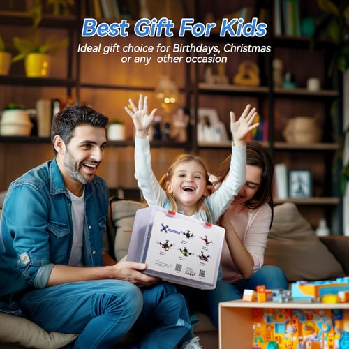 STEM Building Toy Set 159 Pieces for Kids 6-12, 5-in-1 DIY Drone Kit E141560