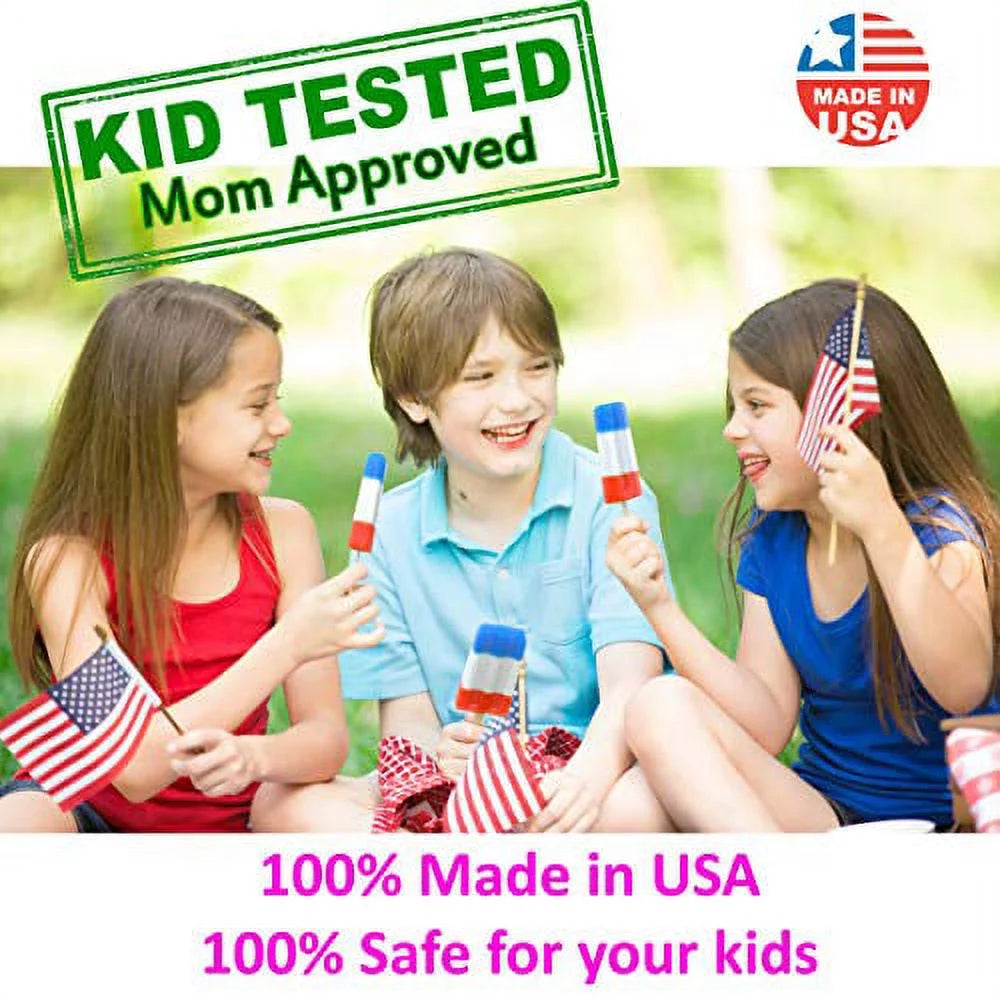Ice Pop Maker - Frozen Popsicle Mold Kit with 10 BPA Free Molds and 50 Wood Sticks R455323