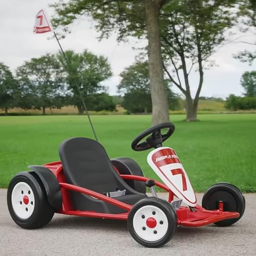 Kids Electric Go-Kart with Adjustable Seat, Grey X830256