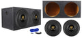 (2) Rockville W15K9D4 15" 10,000w Car Audio Subwoofers+Sealed Sub Box Enclosure