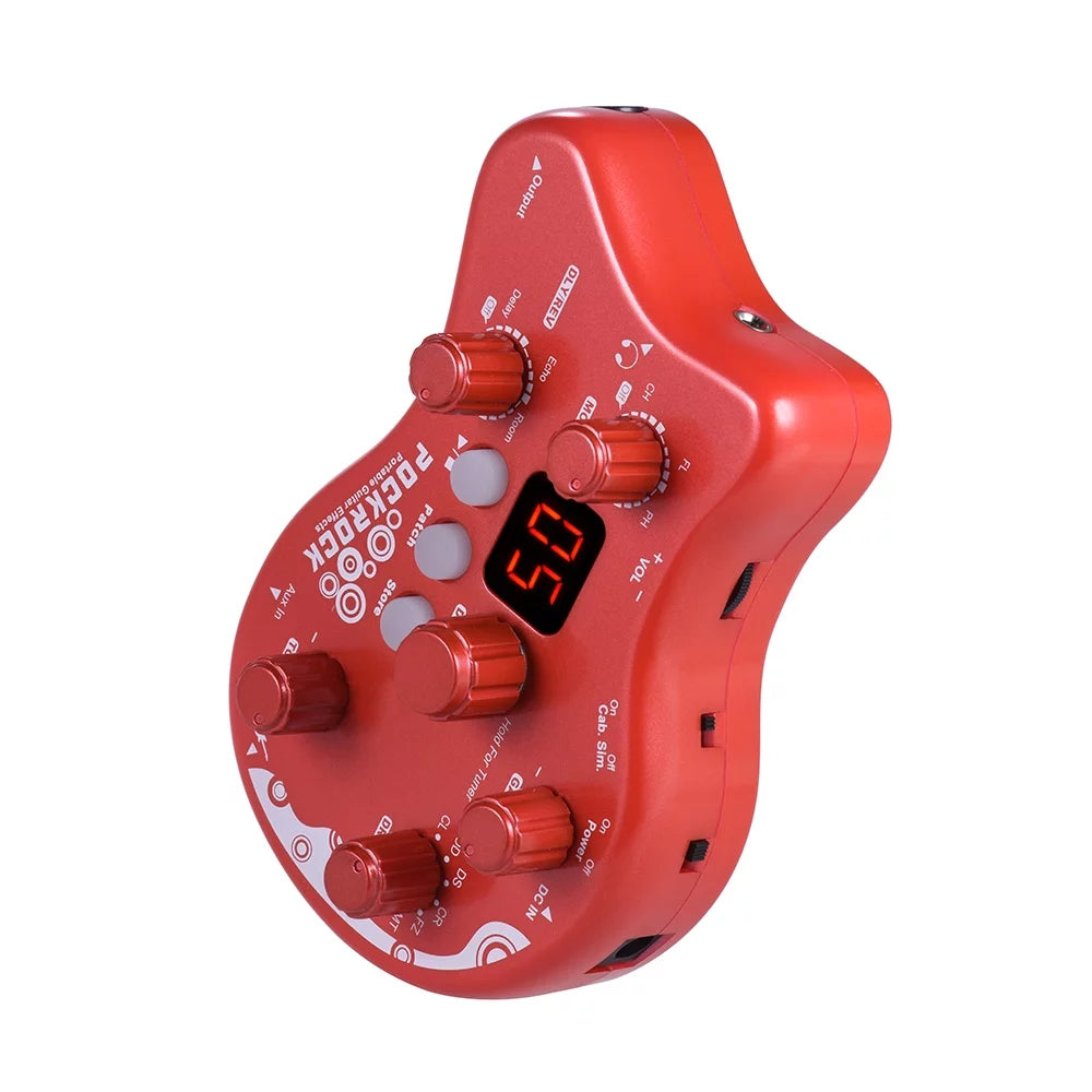 Portable Guitar Multi-effects Processor with 15 Effect Types and 40 Drum Rhythms C203279