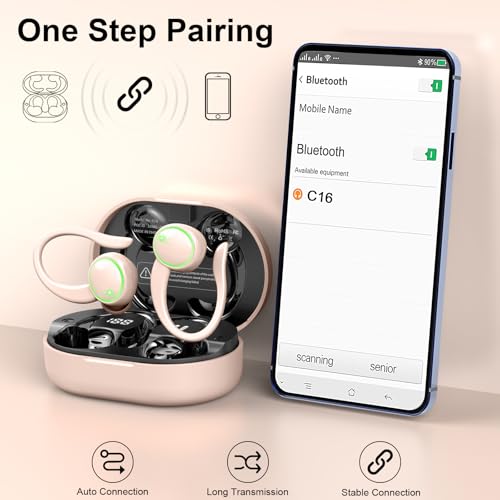 Wireless Earbuds Bluetooth 5.4 with Noise Cancelling Mic, IP7 Waterproof for Running R64733
