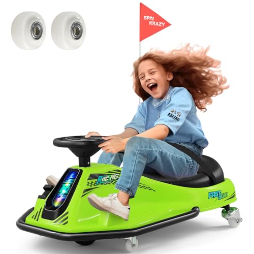 24V Electric Drifting Go Kart for Kids with Rotating Wheels, Pink D311017