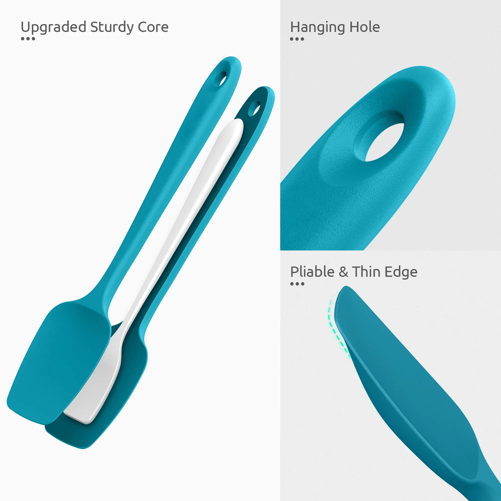 Silicone Spoon Spatula Set of 3, BPA-Free Food Grade, Heat Resistant to 600°F E445879