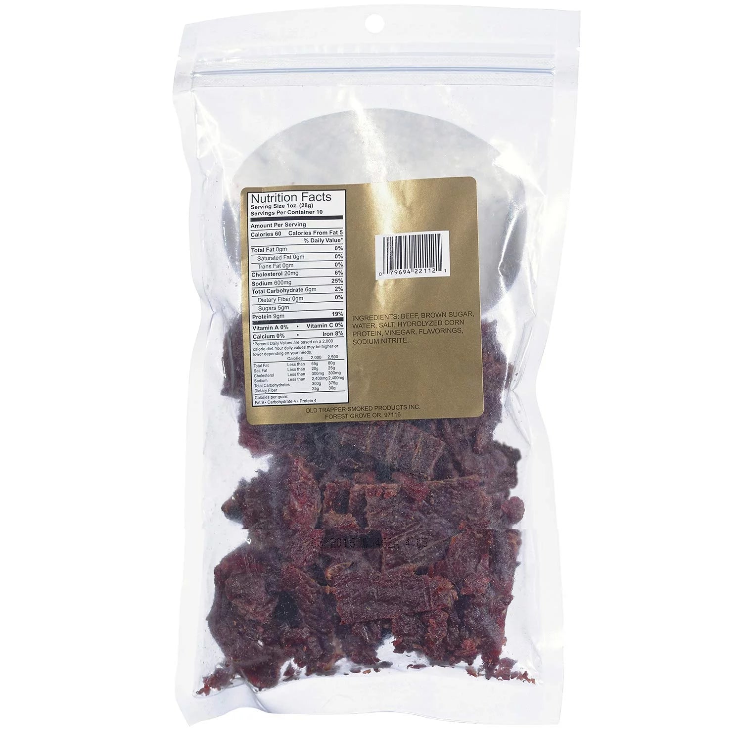 Beef Jerky, Traditional Style Wood Smoked, 10 oz. Bag U82150