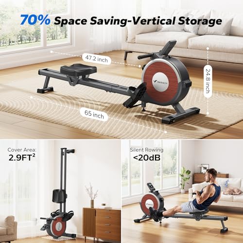 Magnetic Rowing Machine for Home, 16 Levels, Quiet Resistance, 350lbs Capacity Z5255
