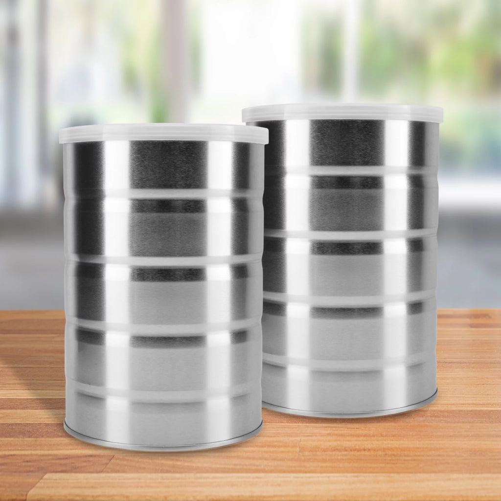 Metal Coffee Cans for Kitchen Storage and Crafts (4-Pack) M90531