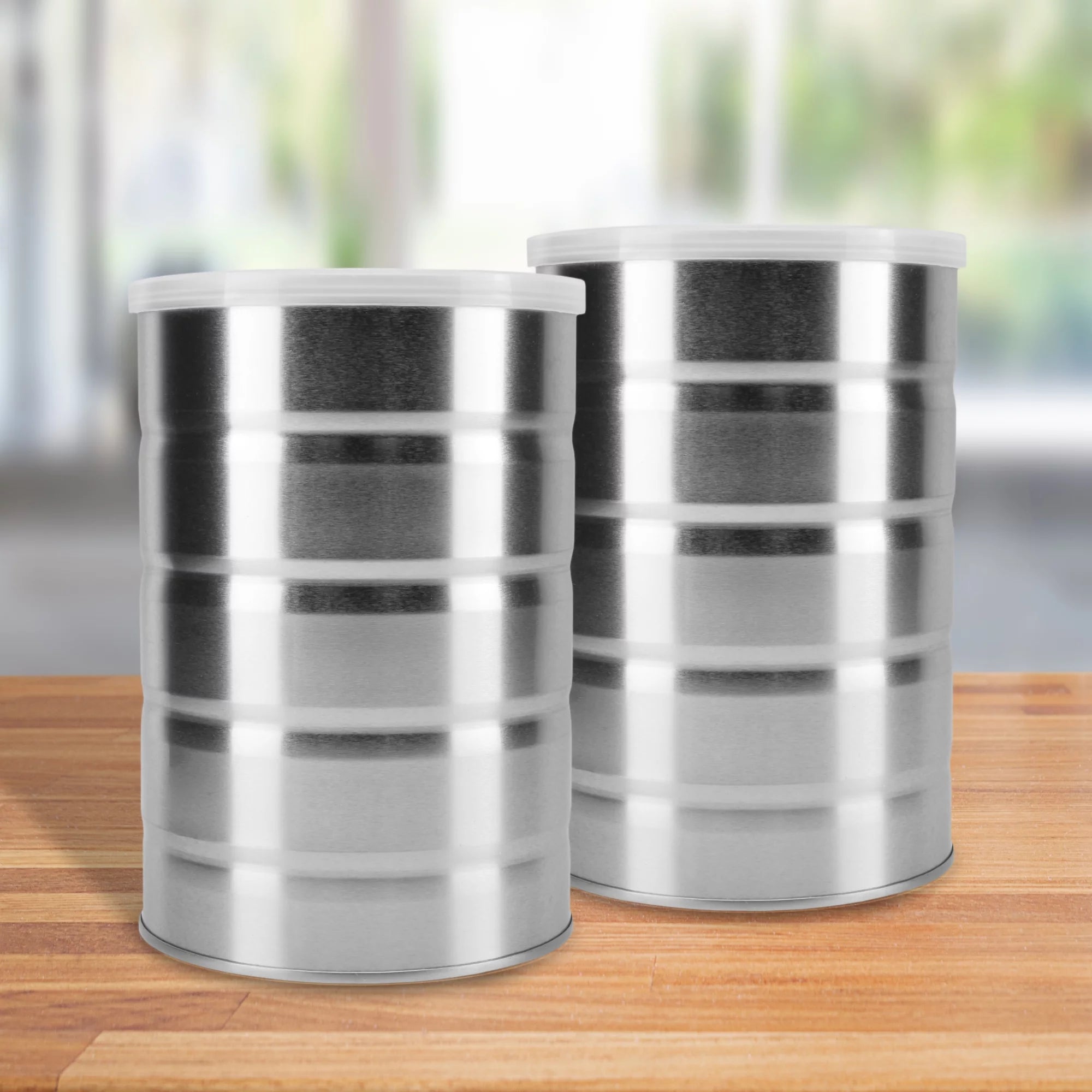 Metal Coffee Cans for Kitchen Storage and Crafts (4-Pack) M90531