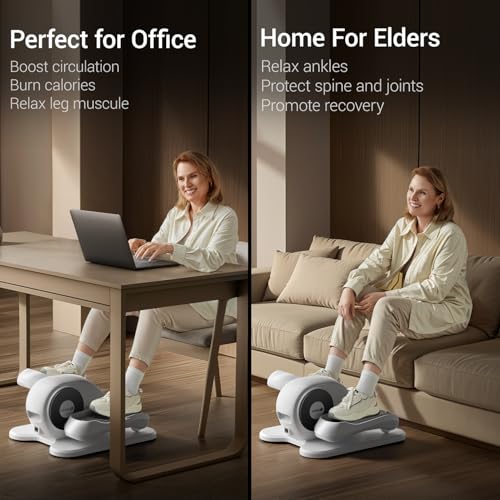 Under Desk Elliptical Machine, Portable Seated Leg Exerciser with Remote Z85620