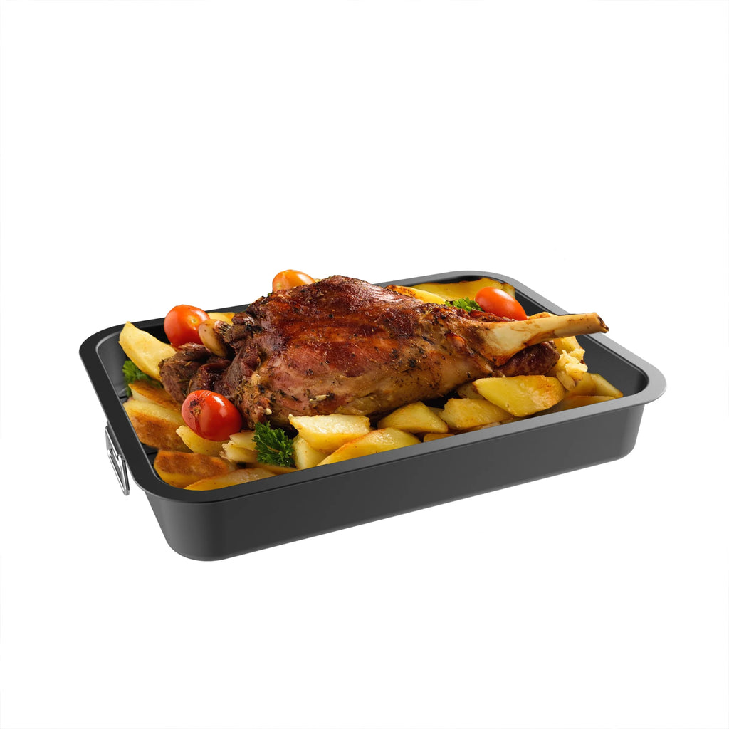 Nonstick Oven Roasting Pan with Flat Rack and Tray A67232