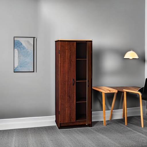 Pantry Cabinet with 2 Doors and Adjustable Shelves, White F51204