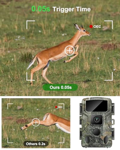 4K 64MP WiFi Trail Camera with Night Vision, IP67 Waterproof K97750