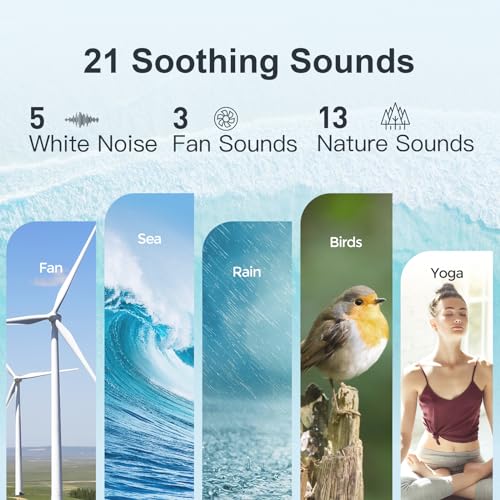 White Noise Sound Machine Alarm Clock with Bluetooth Speaker G270