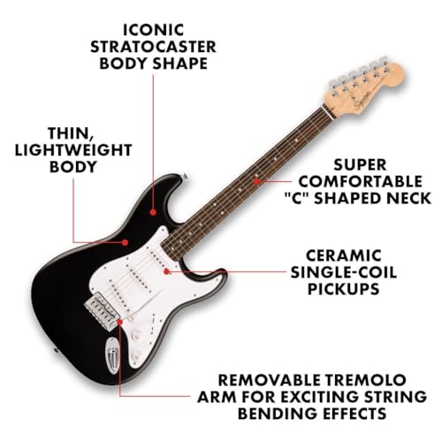 Electric Guitar for Beginners, Black Matte Finish V2002