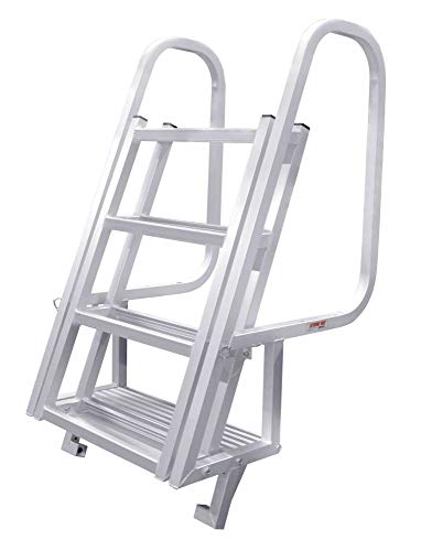 Deluxe Flip-Up Dock Ladder with Welded Step Assembly - 4-Step R53399