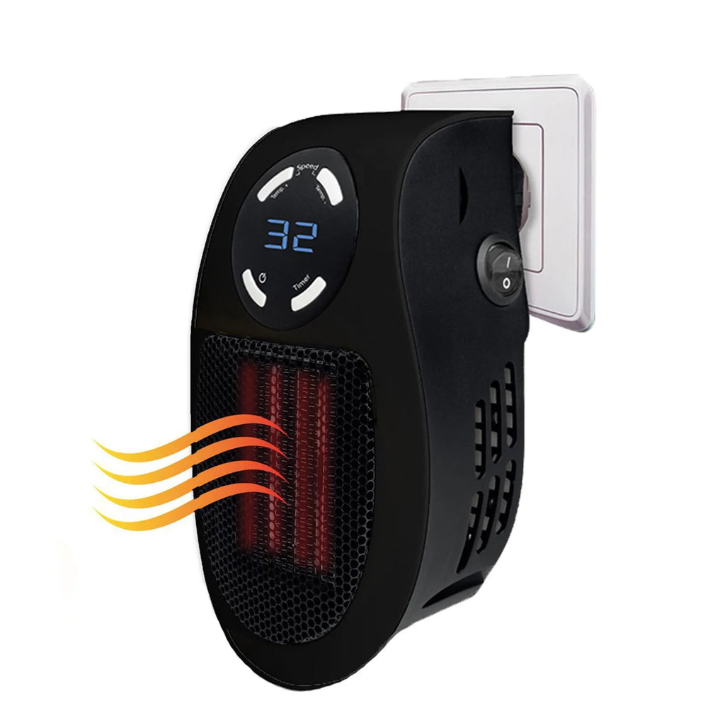 500W indoor portable heater with adjustable thermostat timer Q84298