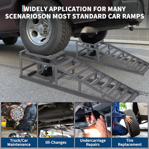 Hydraulic Car and Truck Service Ramps, 5 Ton Capacity, Adjustable Height M5181