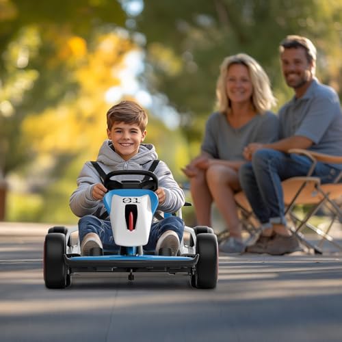 24V Electric Go Kart for Big Kids with 5-Point Safety Belt I93490