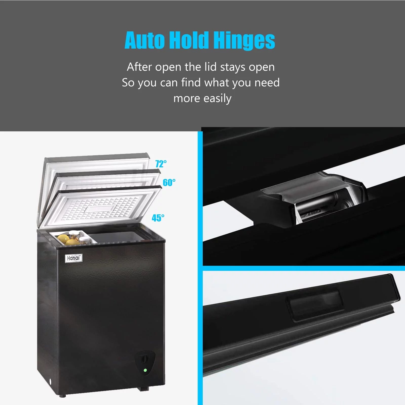 Compact Chest Freezer with Removable Storage Basket R3178