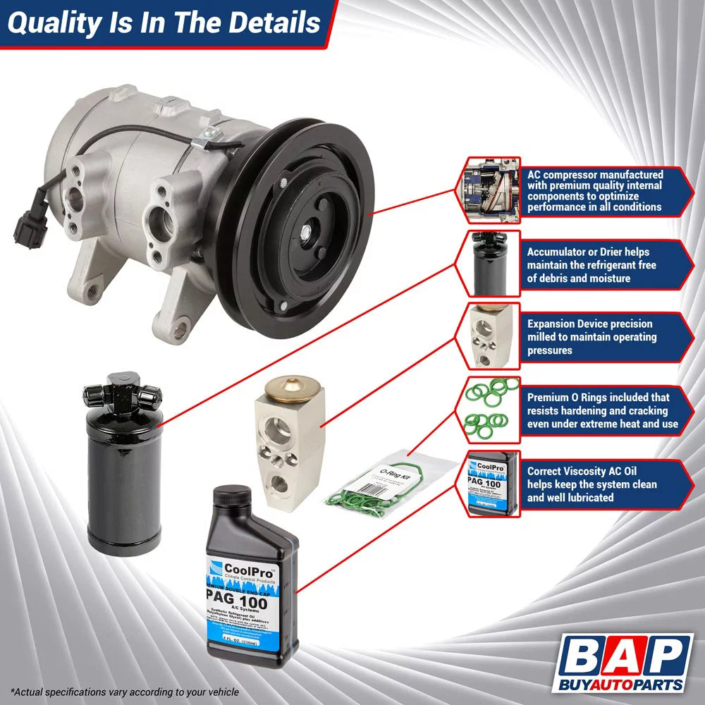 AC Compressor & A/C Repair Kit for Mazda Miata MX-5 2006-2015 P548251