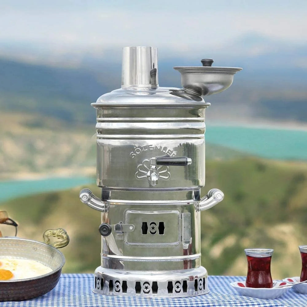 Samovar Energy Water Heater 4L /150 Oz Semaver Samavar Boat Camping Hiking Hunting Yachting Tea Kettle (4 LT)