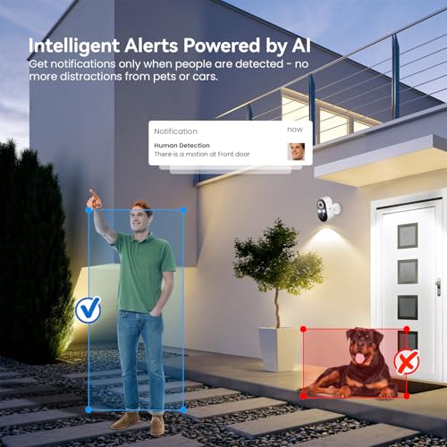 Wireless Security Camera 2 Pack, 1080p Wi-Fi Outdoor, Color Night Vision, Motion Detection X954