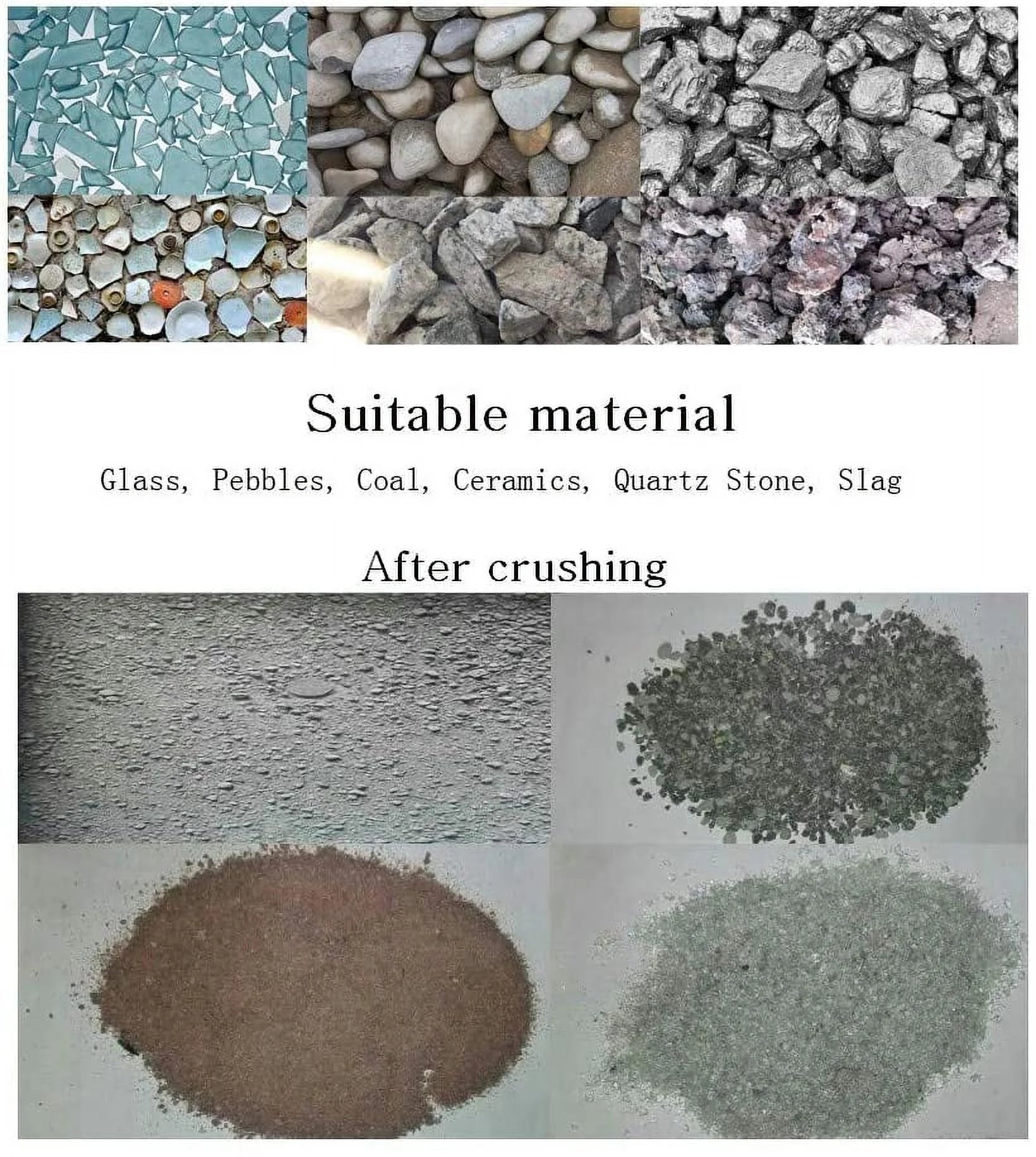 Hammer Crusher Rock Crush Machine for Coal Gangue Glass Stone 220V X664666