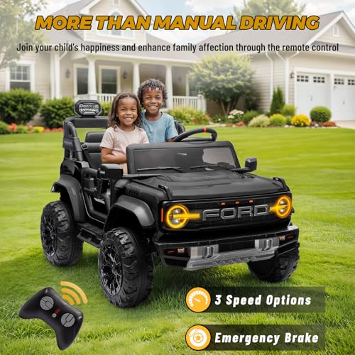 2 Seater Ride On Car for Kids, 24v Electric Truck with Remote Control, Blue V213