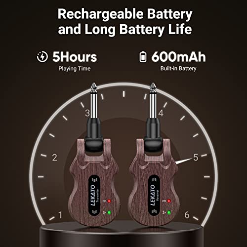 Wireless Guitar System 5.8GHz Transmitter Receiver for Electric Bass J50204