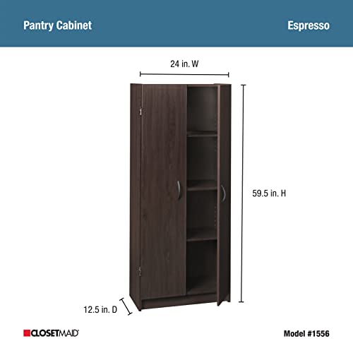 Pantry Cabinet with 2 Doors and Adjustable Shelves, White F51204