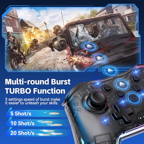 Wireless Controller for Switch, PC, Android, iOS with RGB Lighting P1625