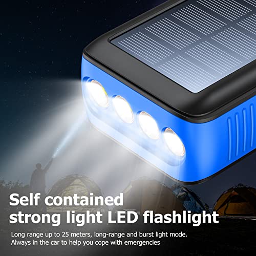 Solar Charger Power Bank 63200mAh Portable Dual Outputs Flashlight K2447